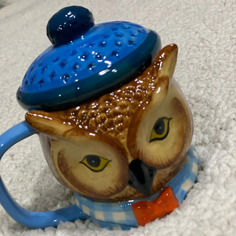 west elm dapper animal owl mug